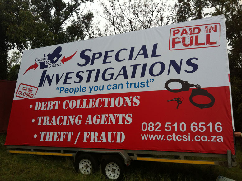 Special Investigation mobile billboard