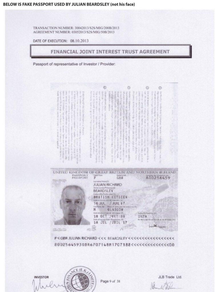 Scam Alert - Mr Julian Richard Beardsley