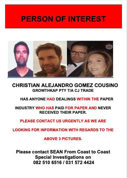 Scam alert Christian Alejandro Gomez Cousino Scam alert Christian Alejandro Gomez Cousino